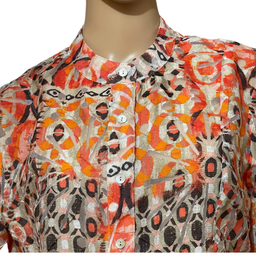 Ruby Rd Womens Button Down Linen Blend Blouse Siz… - image 2